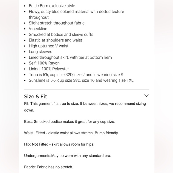 Baltic Born Lainey Smocked Dotted Midi Dress - Dusty Blue - Picture 6 of 10